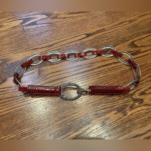Brighton Red and Silver Link Belt